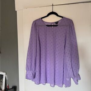Torrid Purple Long Sleeve Boxy Blouse